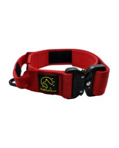 Euro Joe Collar táctico rojo con asa 38 mm