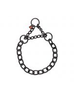 HS Sprenger Collar mediano con restricción de acero inoxidable negro 4 mm